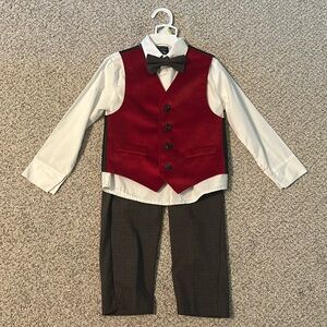 Nautica boys size 4 shirt, tie, vest, pants outfit set. **WORN ONLY ONCE